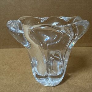Daum France Free Form Crystal Vase